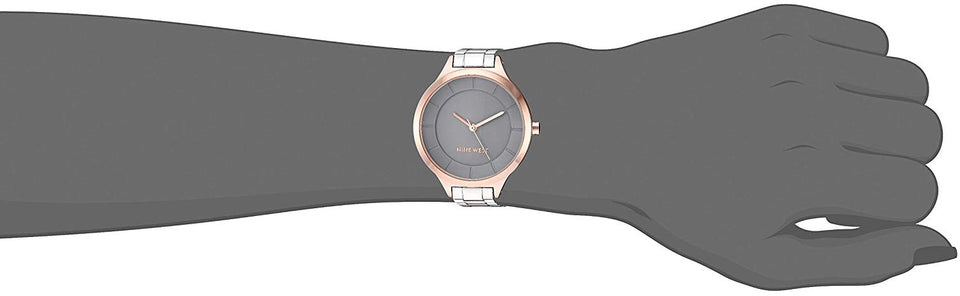 Nine West - Reloj de pulsera para mujer, color oro rosa