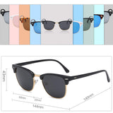 SojoS Lentes De Sol Rimless Cudrado Polarizado Con Tache SJ5018