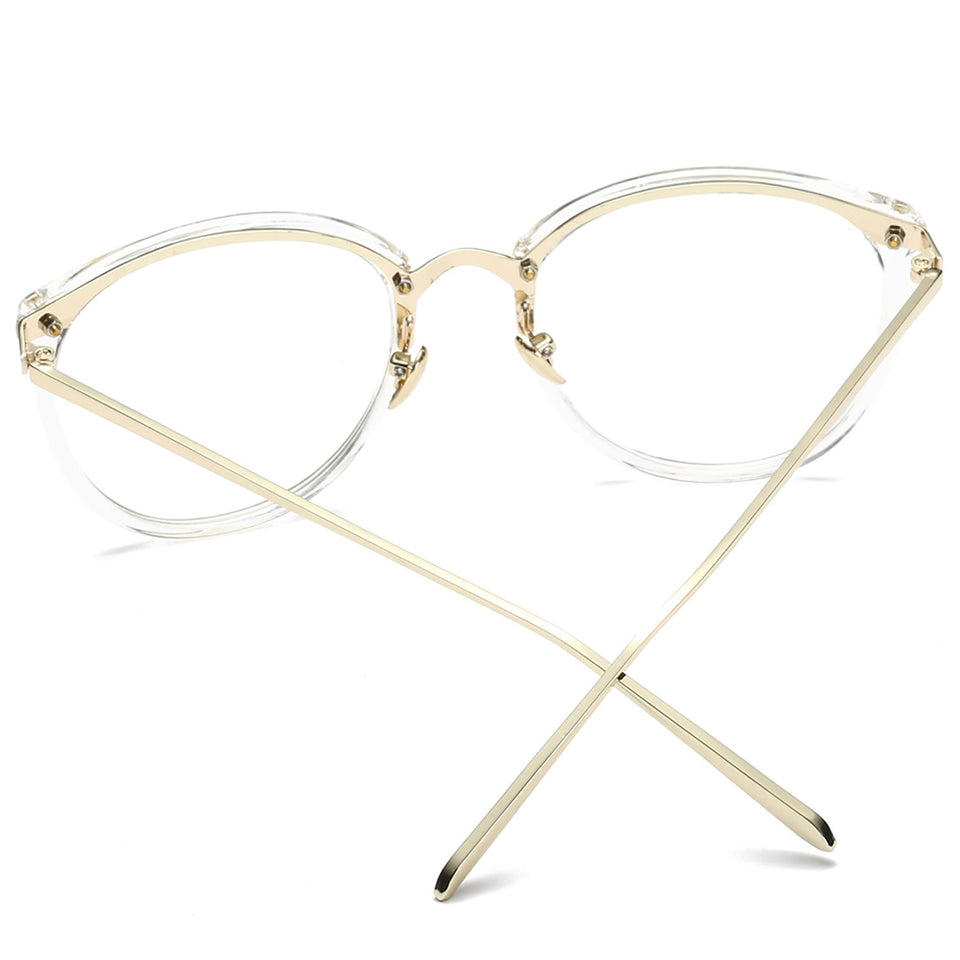 SojoS Lentes Transparentes Redondas Clasicas Mujer SJ5969