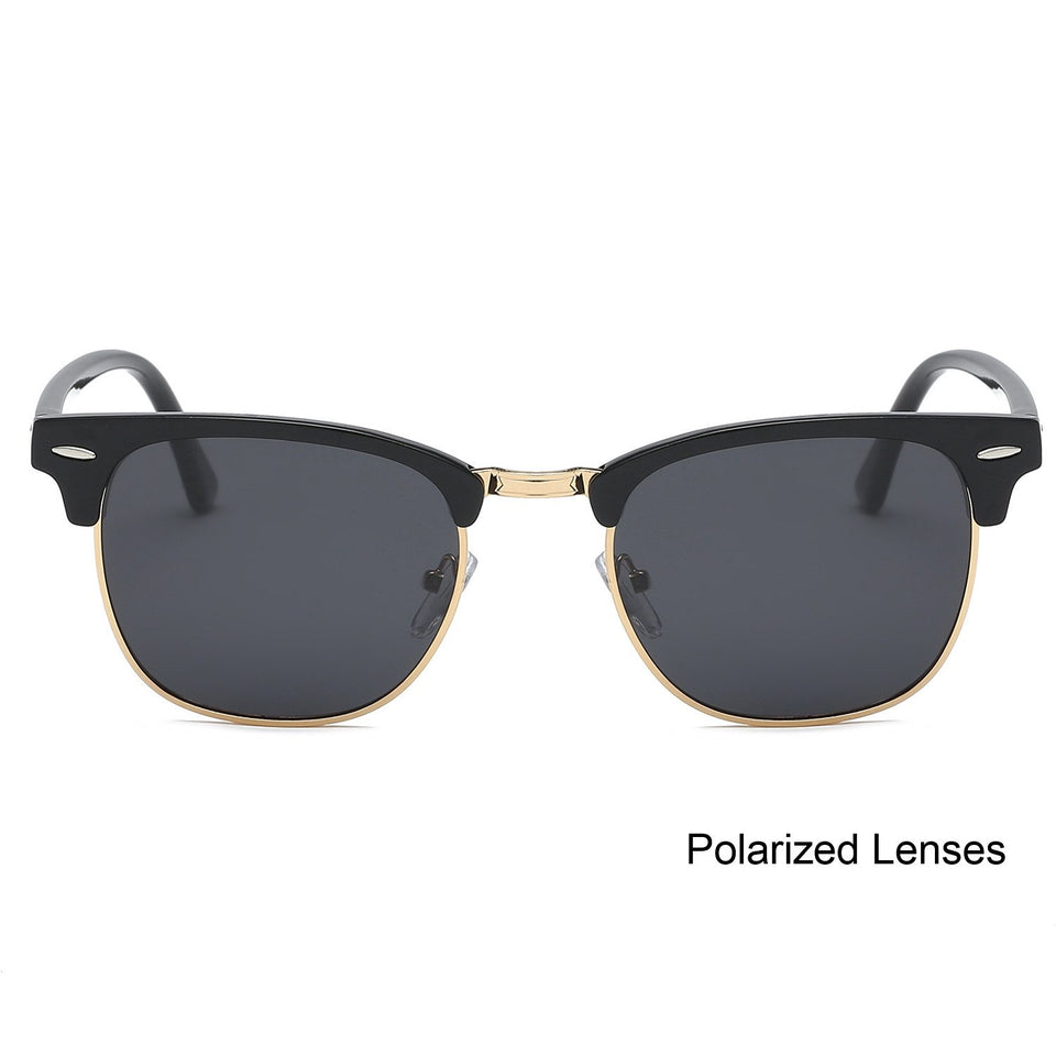 SojoS Lentes De Sol Rimless Cudrado Polarizado Con Tache SJ5018