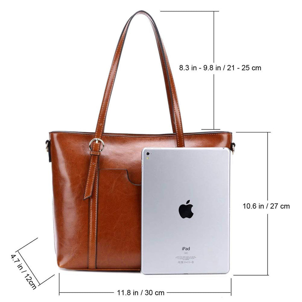 Mujer Tote Bolsa Dama Moda Bolso de Mano con Asa Bandolera - Gran Capacidad Suave PU Cuero Señora Bolsos de Hombro