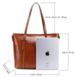 Mujer Tote Bolsa Dama Moda Bolso de Mano con Asa Bandolera - Gran Capacidad Suave PU Cuero Señora Bolsos de Hombro