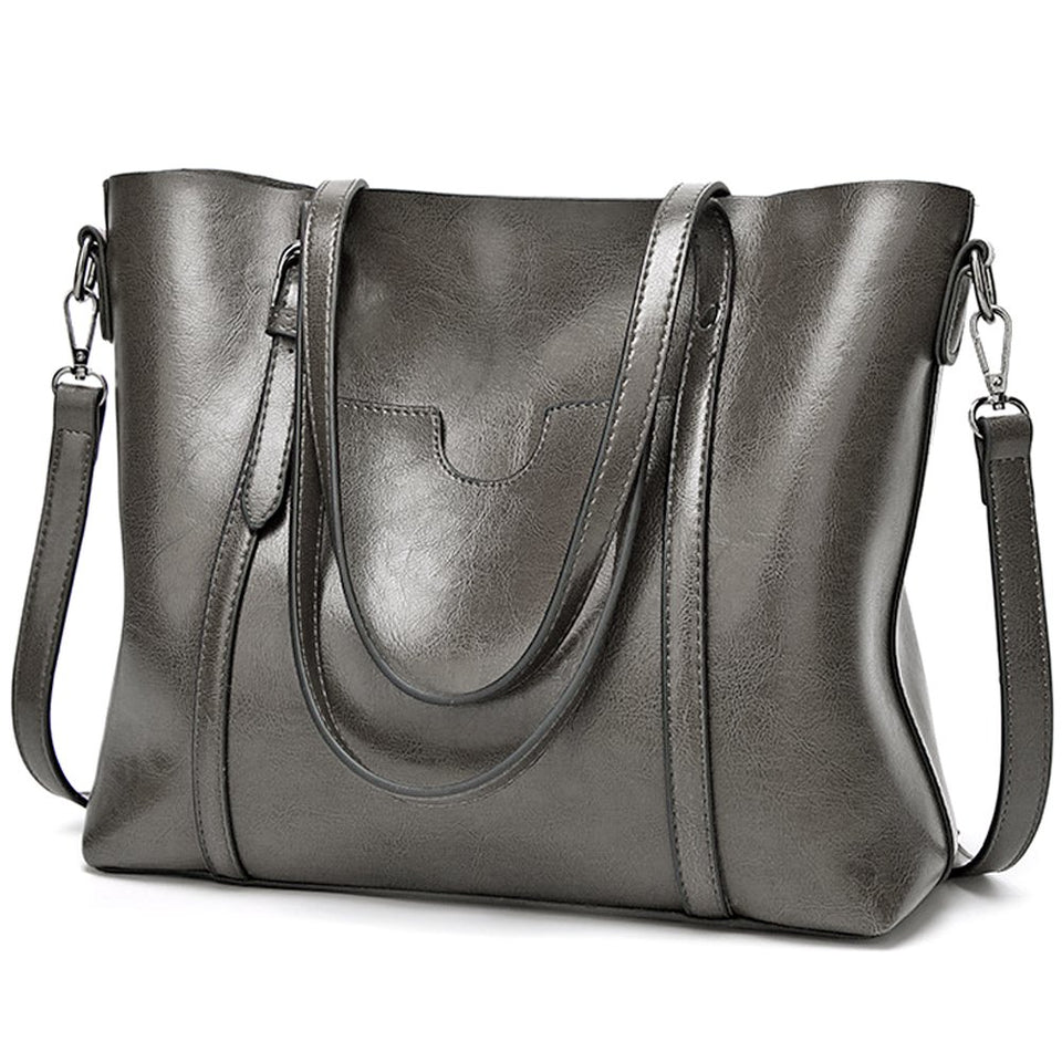 UTO - Bolsa Tote de Mujer Dama Cuero Sintético Suave Bolsas de Hombro Gran Capacidad Shopper