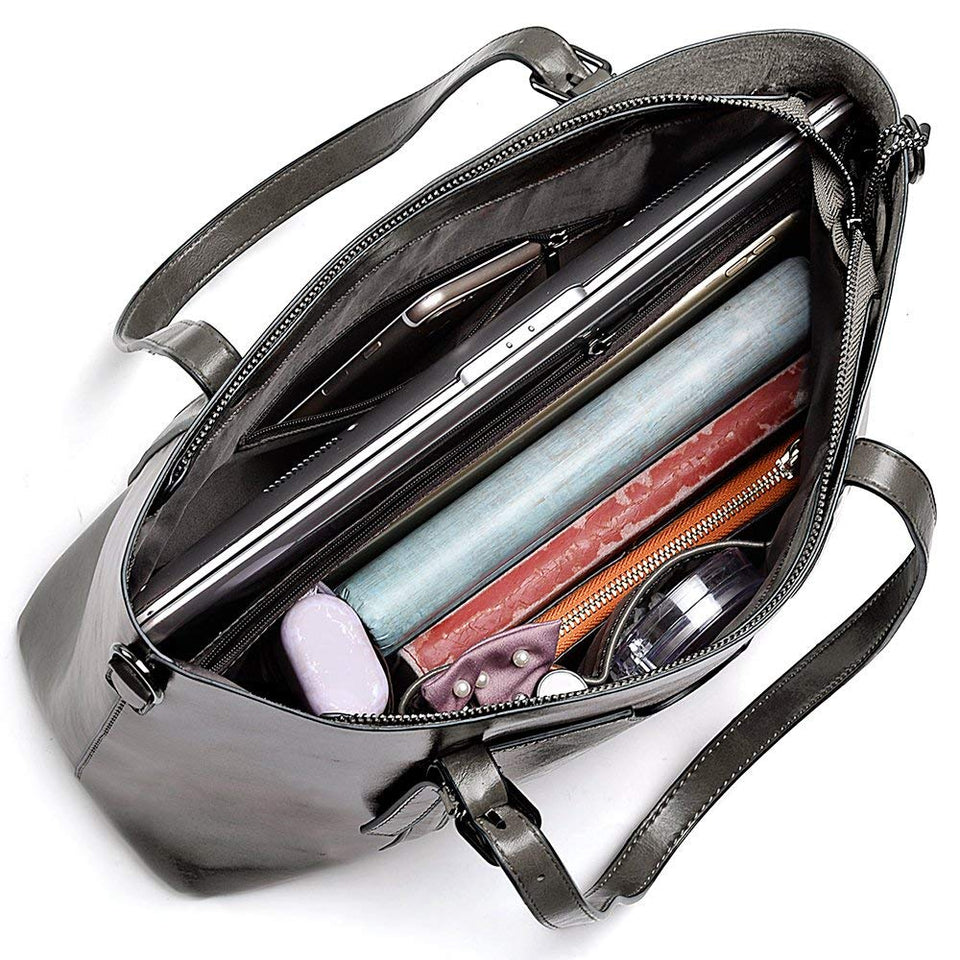 UTO - Bolsa Tote de Mujer Dama Cuero Sintético Suave Bolsas de Hombro Gran Capacidad Shopper