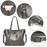 UTO - Bolsa Tote de Mujer Dama Cuero Sintético Suave Bolsas de Hombro Gran Capacidad Shopper