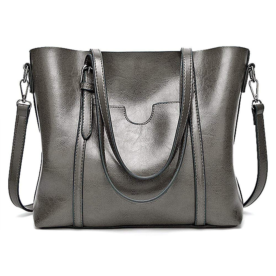 UTO - Bolsa Tote de Mujer Dama Cuero Sintético Suave Bolsas de Hombro Gran Capacidad Shopper