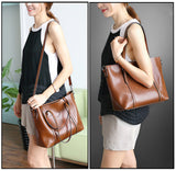 UTO - Bolsa Tote de Mujer Dama Cuero Sintético Suave Bolsas de Hombro Gran Capacidad Shopper