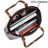 UTO - Bolsa Tote de Mujer Dama Cuero Sintético Suave Bolsas de Hombro Gran Capacidad Shopper