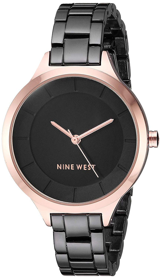 Nine West - Reloj de pulsera para mujer, color oro rosa